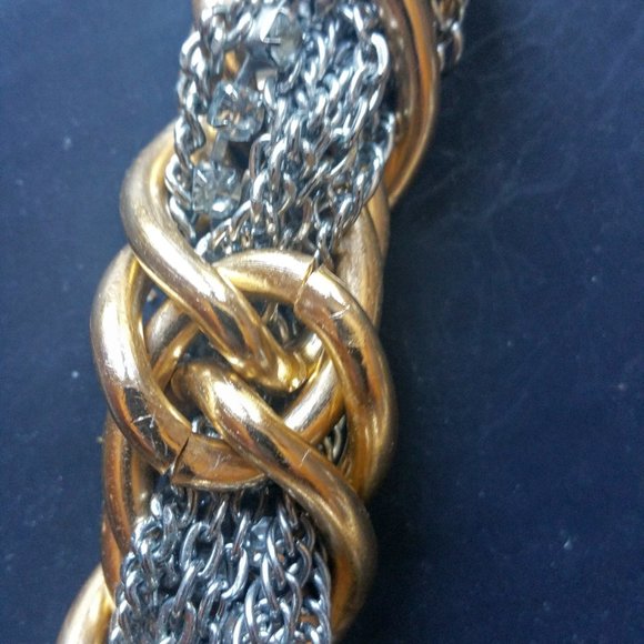 NWOT Chunky gold/silver chain  Necklace - Picture 5 of 7